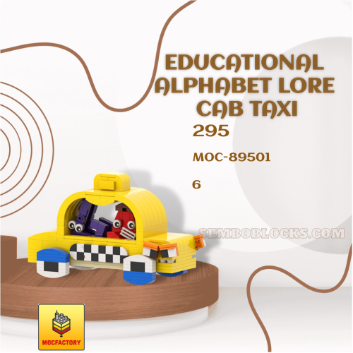 MOC Factory 89501 Creator Expert Educational Alphabet Lore CAB Taxi