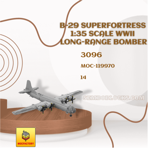 MOC Factory 119970 Military B-29 Superfortress 1:35 Scale WWII Long-Range Bomber