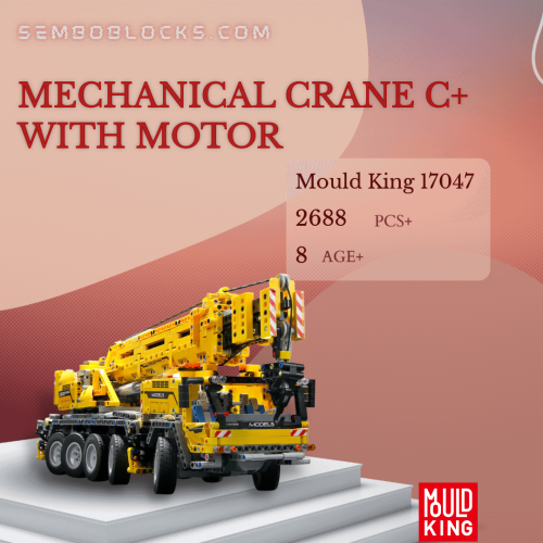 MOULD KING 17047 Technician Mechanical Crane C+ With Motor