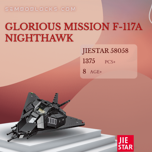 JIESTAR 58058 Military Glorious Mission F-117A Nighthawk