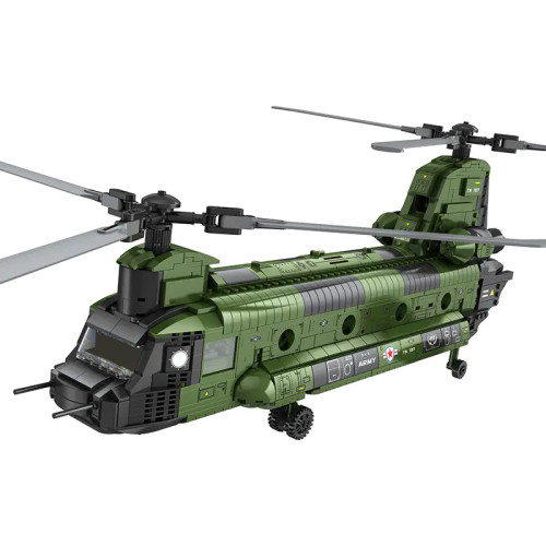 REOBRIX 33031 Military CH-47 Heavy Multi Functional Transport Helicopter
