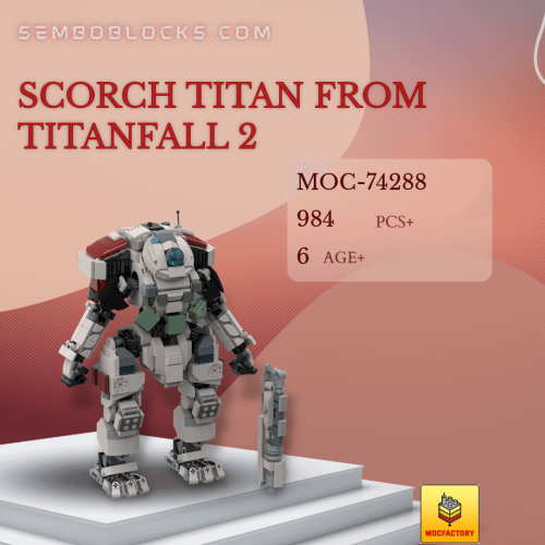 MOC Factory 74288 Movies and Games Scorch Titan from Titanfall 2