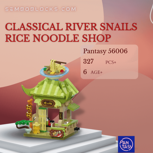 Pantasy 56006 Creator Expert Classical River Snails Rice Noodle Shop