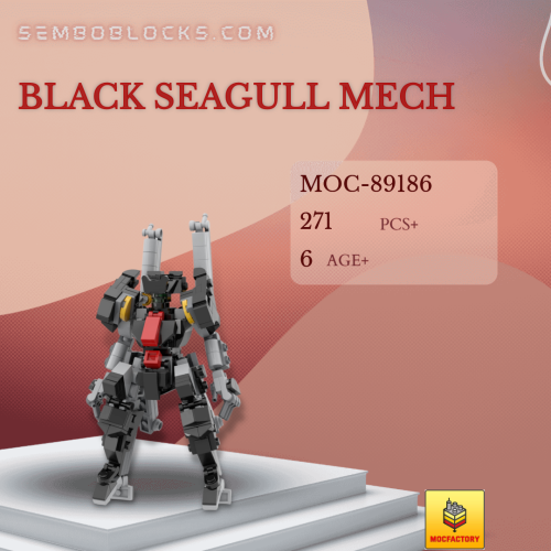 MOC Factory 89186 Movies and Games Black Seagull Mech
