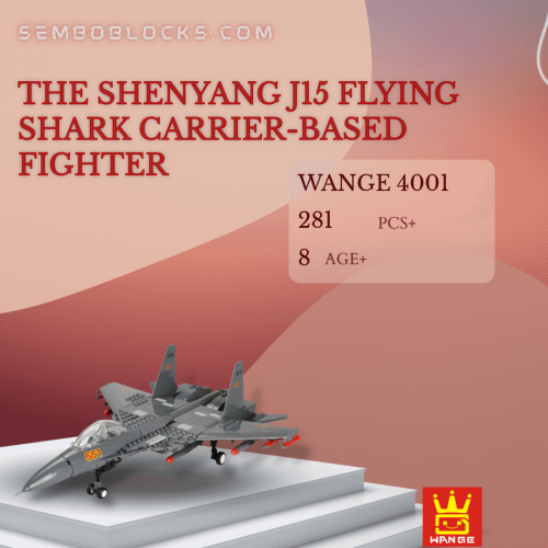 WANGE 4001 Military The Shenyang J15 Flying Shark Carrier-based Fighter