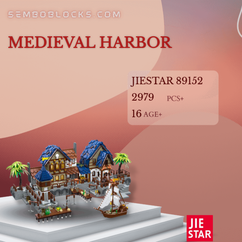 JIESTAR 89152 Creator Expert Medieval Harbor