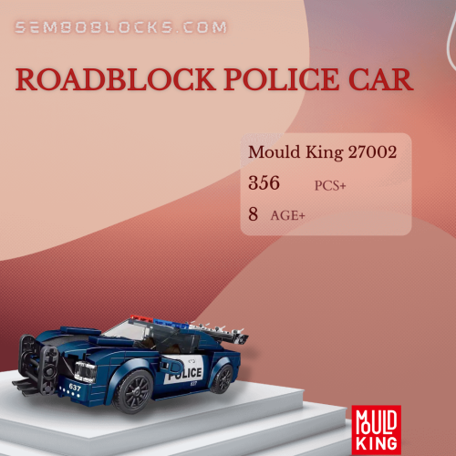 MOULD KING 27002 Technician Roadblock Police Car