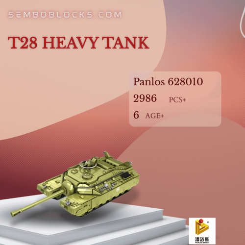 PANLOSBRICK 628010 Military T28 Heavy Tank