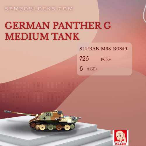 Sluban M38-B0859 Military German Panther G Medium Tank