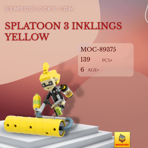MOC Factory 89375 Movies and Games Splatoon 3 Inklings Yellow