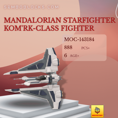 MOC Factory 143184 Star Wars Mandalorian Starfighter Kom'rk-class Fighter