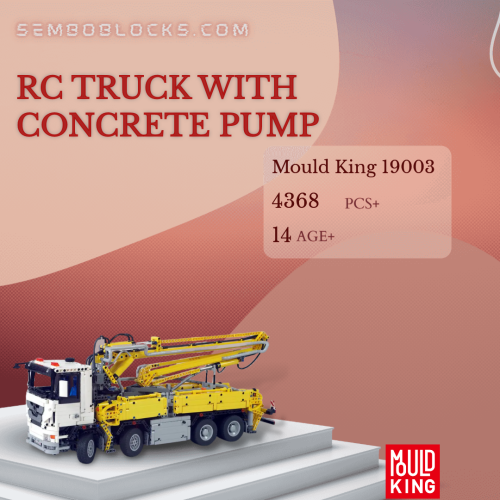 MOULD KING 19003 Technician RC Truck with Concrete Pump
