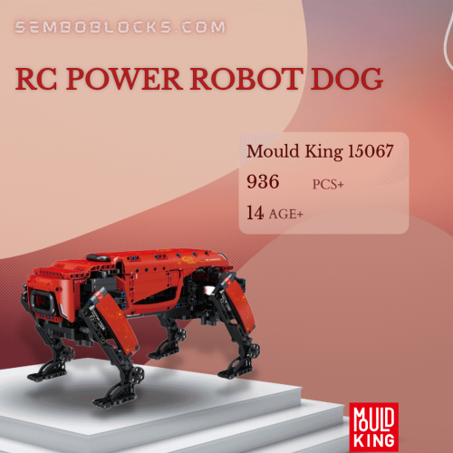 MOULD KING 15067 Technician RC Power Robot Dog