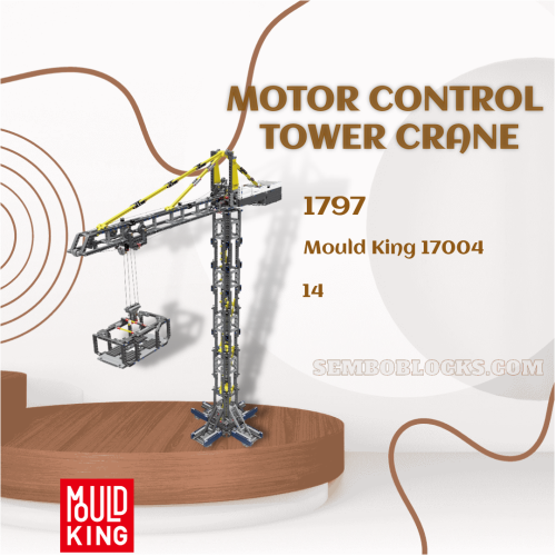 MOULD KING 17004 Technician Motor Control Tower Crane