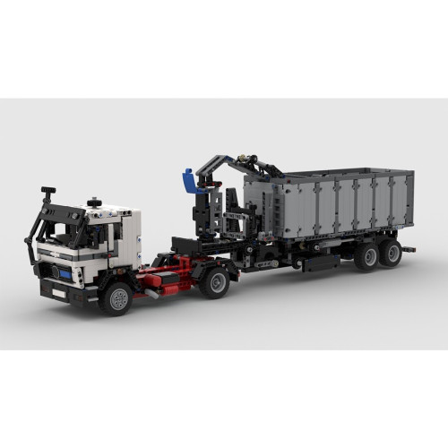 MOC Factory 93768 Technician Truck NG-1632 Dump Trailer with Crane