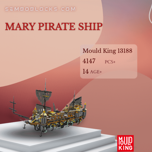 MOULD KING 13188 Movies and Games Mary Pirate Ship