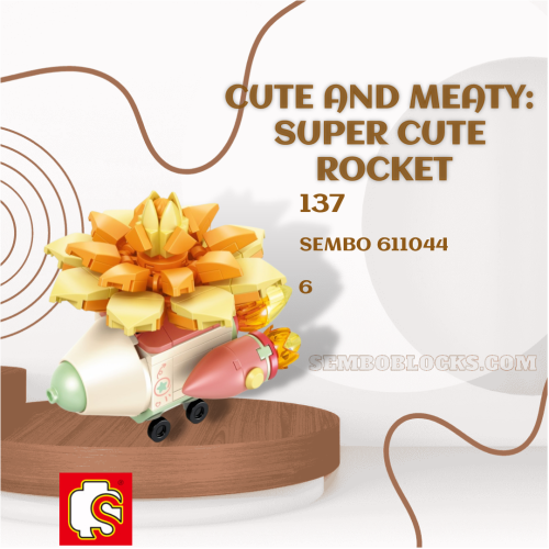 SEMBO 611044 Creator Expert Cute and Meaty: Super Cute Rocket