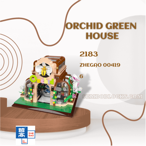 ZHEGAO 00419 Creator Expert Orchid Green House